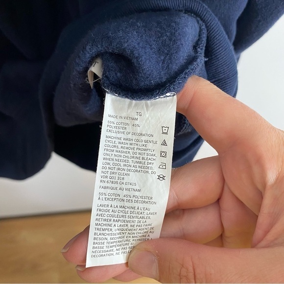 Nautica Sweatshirt XL Navy Blue Zip Neck Gray Men’s - Picture 5 of 6